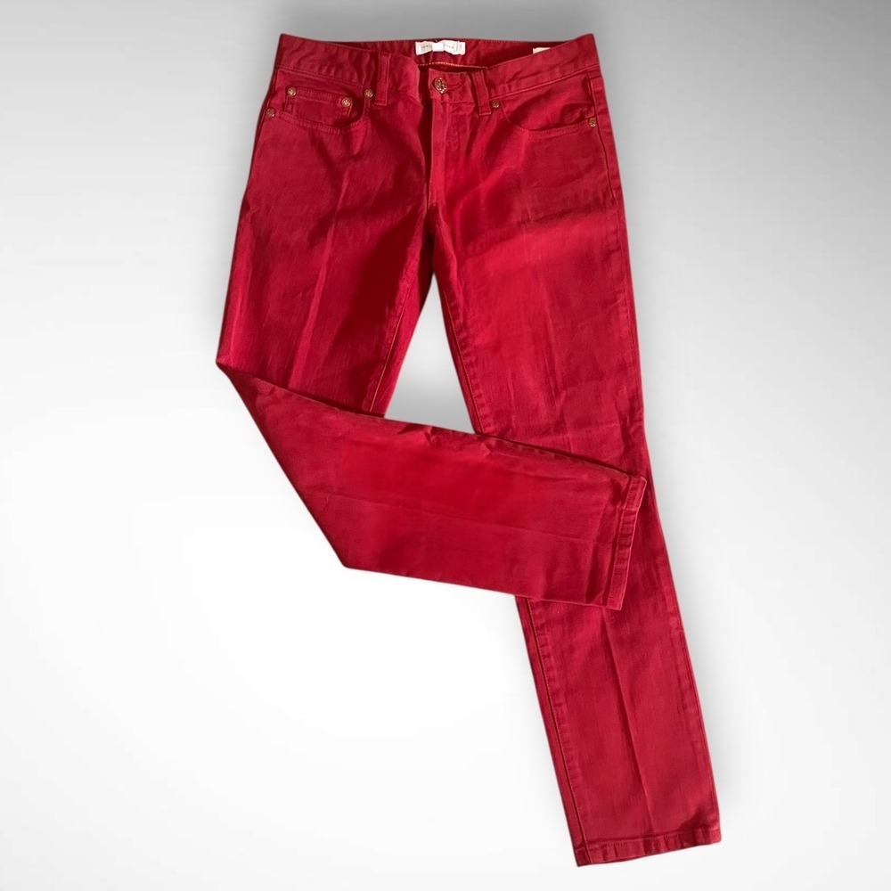 TORY BURCH‎ Red Alexa Cropped Skinny Jeans Size 27 | NWT